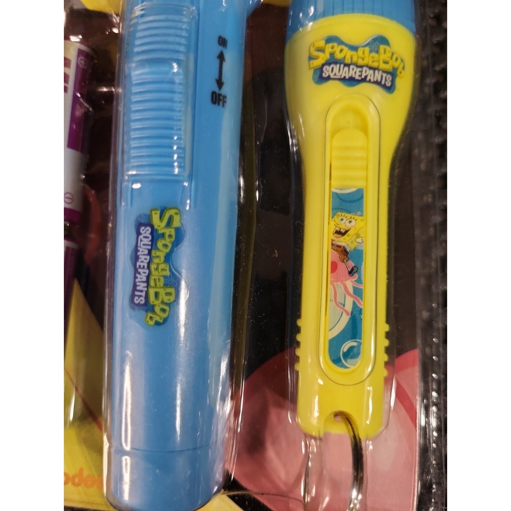 SpongeBob SquarePants Flashlight Set With Batteries Kids Nickelodeon NIP - Picture 5 of 5